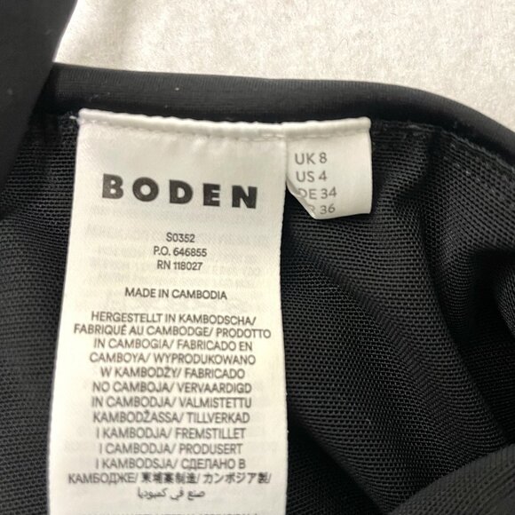 BODEN Square Neck One Piece Bathing Suit Swimsuit Classic Black size 4 - Picture 7 of 7